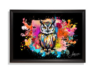 Artistic Owl Canvas Painting