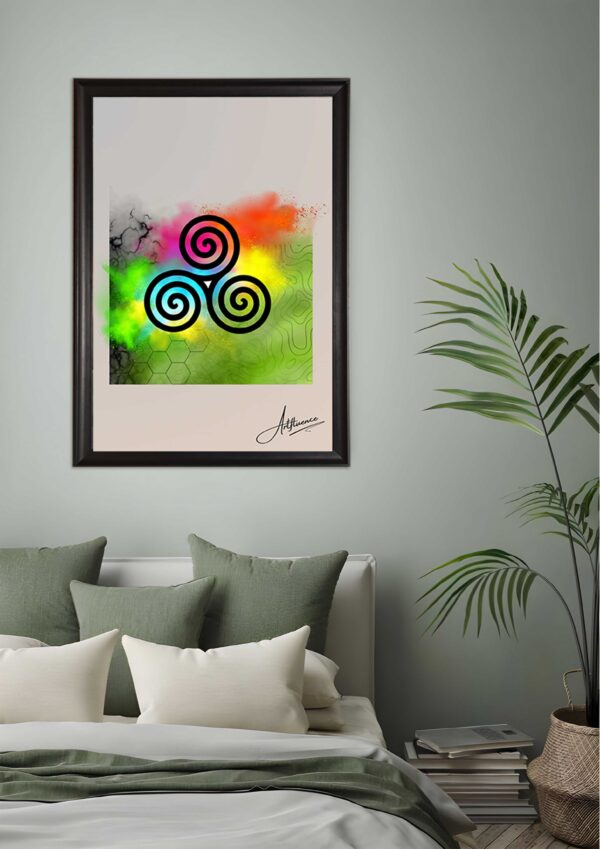 Cosmic Trinity Canvas Painting - Image 2
