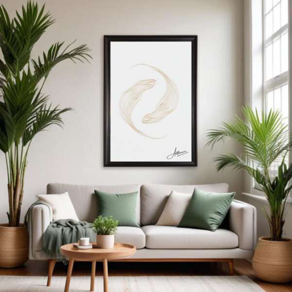 Yin Yang Flow Canvas Painting - Image 2