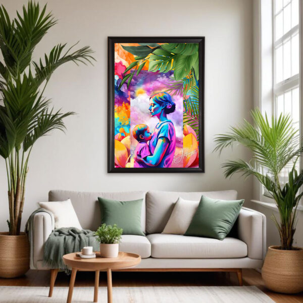 Mother's Embrace Canvas Painting - Image 2