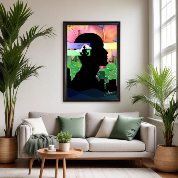 Cityscape Meditation Canvas Painting - Image 2
