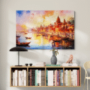 Varanasi City Canvas Painting
