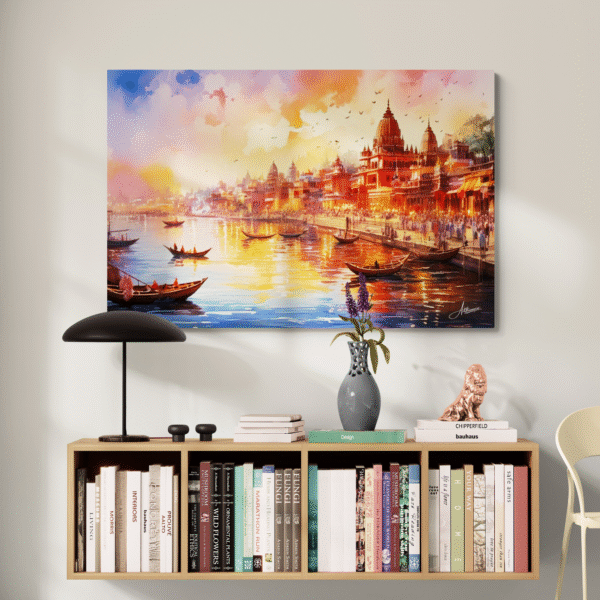 Varanasi City Canvas Painting - Image 8