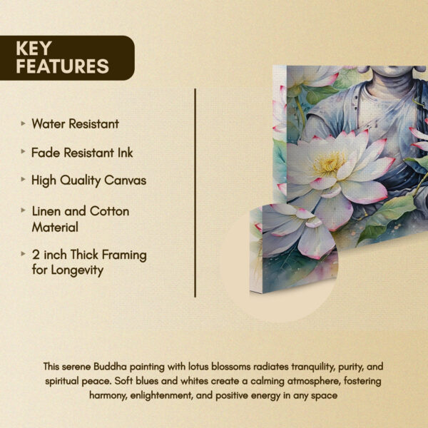 Buddha Floral Canvas Painting - Image 2