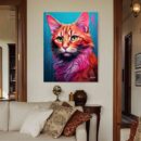 Colourful Cat Canvas Painting