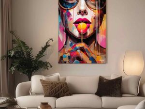 Female Pop Art Canvas Painting