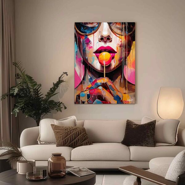 Female Pop Art Canvas Painting