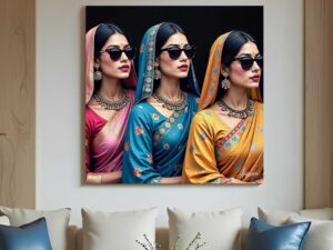 Traditional Woman Canvas Painting