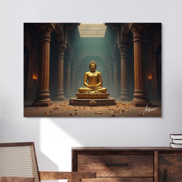 Golden Buddha Canvas Painting
