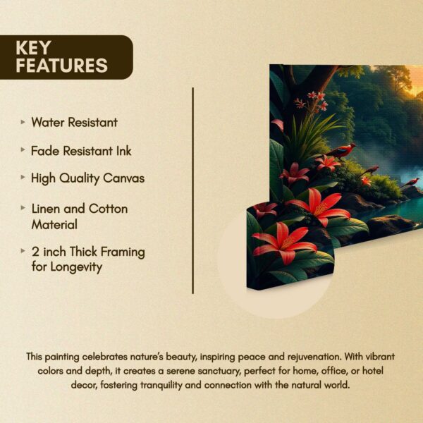 Waterfall Vastu Wrapped Canvas painting - Image 4