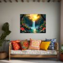 Waterfall Vastu Wrapped Canvas painting